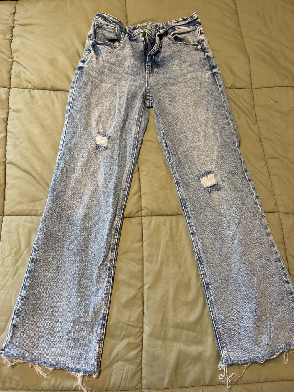 art class Light Blue Distressed Straight-Leg Kids Jeans